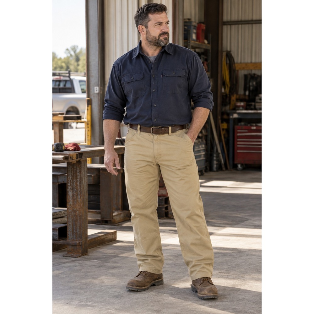 Carhartt FR Force Mens 40x30 Khaki Ripstop Flame Resistant Work Pants 104785